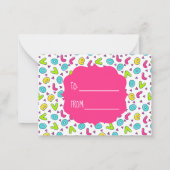 ラブレターバレンタインデーカスタムのフォトカード ノートカード (裏面)