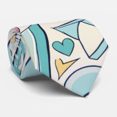 ラブレターパステルカスタム模様 ネクタイ (ロール)