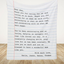 ラブレターパーソナライズされたタイプライター フリースブランケット