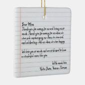 ラブレターパーソナライズされた手書きクリスマス セラミックオーナメント (右)