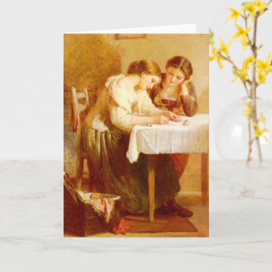 ラブレターレジュヌファインアートグリーティングカード カード (黄色い花)