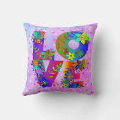 ラブレター単語フローラ虹の花 クッション (裏面)