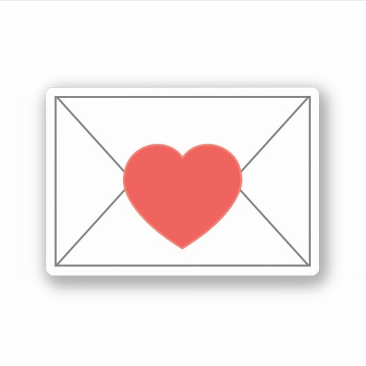 ラブレター封筒 シール (正面)