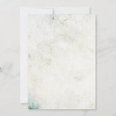 ラブレター手書きヴィンテージ結婚ブルー 招待状 (裏面)