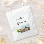 ラブレター新郎新郎付きゴルフボール フェイバーバッグ (クリップ留めされた状態)