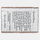 ラブレター贈り物夫妻毛布 スローブランケット (正面)