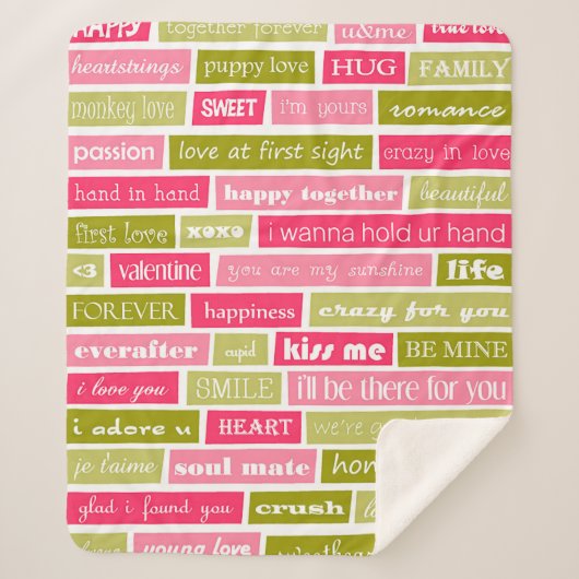 ラブレター シェルパブランケット (正面)