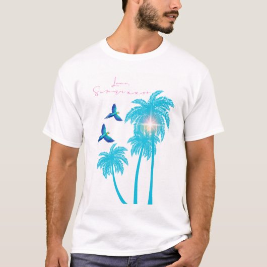 ラブレター デザイン - 愛、夏 xxoo tシャツ (正面)