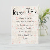 ラブレター ハンドライティング ヴィンテージ チャーム ウェディング 招待状 (スタンド正面)