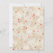 ラブレター ハンドライティング ヴィンテージ チャーム ウェディング 招待状 (裏面)