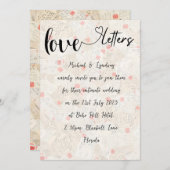 ラブレター ハンドライティング ヴィンテージ チャーム ウェディング 招待状 (正面/裏面)