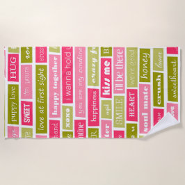 ラブレター ビーチタオル