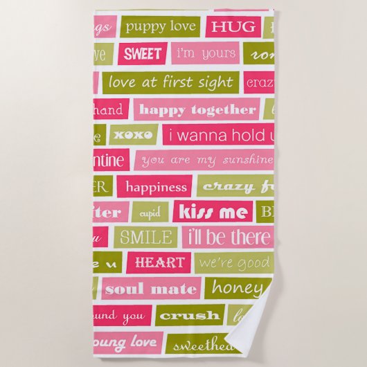 ラブレター ビーチタオル (正面)