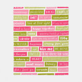 ラブレター フリースブランケット (正面)