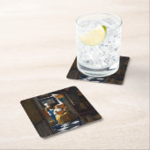 ラブレター、ヨハネス・ヴェルメール スクエアペーパーコースター (インサイチュ)