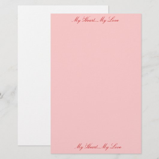 ラブレター 便箋 (正面/裏面)