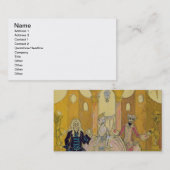 「ラブレター」(紙のペン及びインクおよびw/c) (Alを見て下さい 名刺 (正面/裏面)