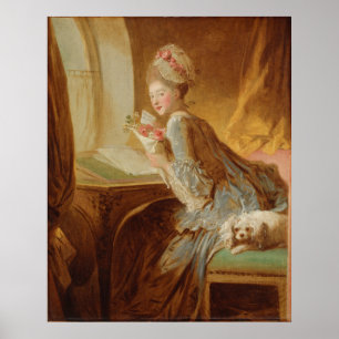 ラブレター – Fragonard (c.1770s) ポスター