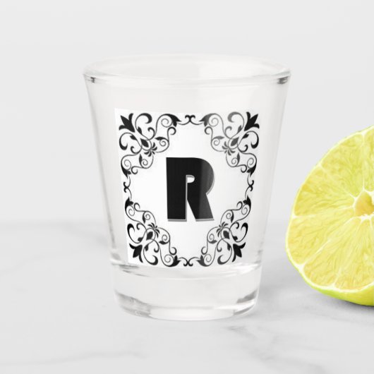 ラブレター「R」 ショットグラス (正面)