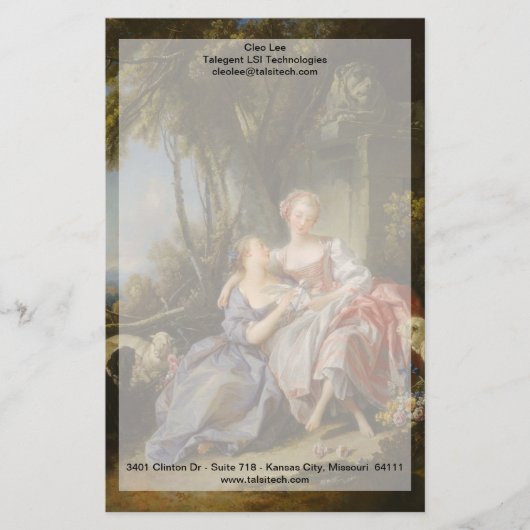 ラブレターbyフランソワ・ブーシェ 便箋 (正面)