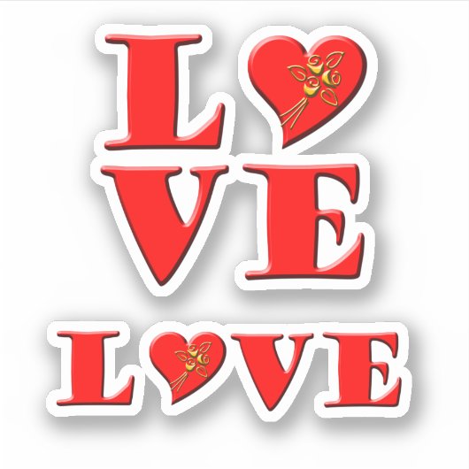 ラブレターValentine 2-in-1 シール (正面)