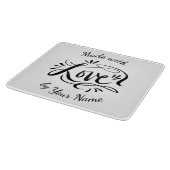 ラブレッカスタムトタイポグラフィガラス製 カッティングボード (角)