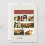 ラブレッドと金ゴールドコラージュ家族の送信 シーズンカード (正面)