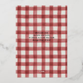 ラブレッドと金ゴールドコラージュ家族の送信 箔シーズンカード (裏面)