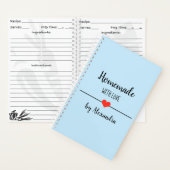 ラブレッドの手作りレシピ手帳 ノートブック (内側)