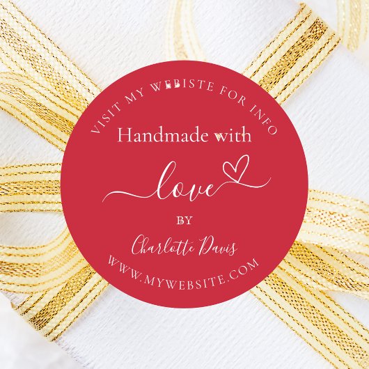 ラブレッドネームで手作り ラウンドシール