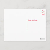 ラブレッドピンクリップスティック結婚キス記念日 ポストカード (裏面)