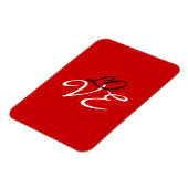 ラブレッドホワイトブラックカラーグリーティングカード マグネット (左側)