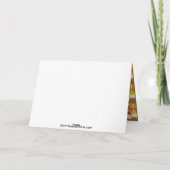 ラブレッドホワイトワイン誕生日ノートカード カード (裏面)