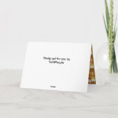 ラブレッドホワイトワイン誕生日ノートカード カード (裏面)