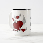 ラブレッドロゴコーヒーマグの翼 ツートーンマグカップ (正面左)