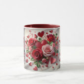 ラブレッドローゼズとハートバレンタインデー マグカップ (中央)