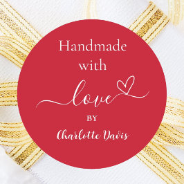 ラブレッド名で手作り ラウンドシール