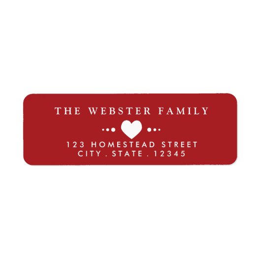 ラブレッド差出人住所 ラベル (正面)