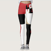 ラブレッド白黒オリジナルダイナミックトレンディー ガーリー レギンス (正面)