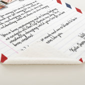 ラブレッパーソナライズされたト手書きフォトメール シェルパブランケット (3/4)