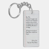 ラブレッパーソナライズされたト手書き1枚 キーホルダー (正面左)