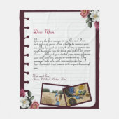 ラブレッパーソナライズされたト手書き&写真 フリースブランケット (正面)