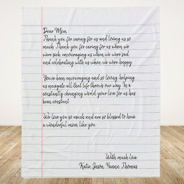 ラブレッパーソナライズされたト（手書） フリースブランケット