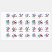 ラブレディーバグフローラ付きハンドメイド ラベル (シート)