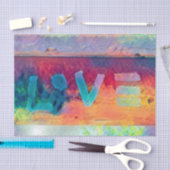 ラブレトロヒッパイブルーレッドオレンジボヘミアンカントリー 薄葉紙 (クラフト)