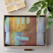 ラブレトロヒッピーブラウングリーンボヘミアンカントリーアート 薄葉紙 (ギフト)