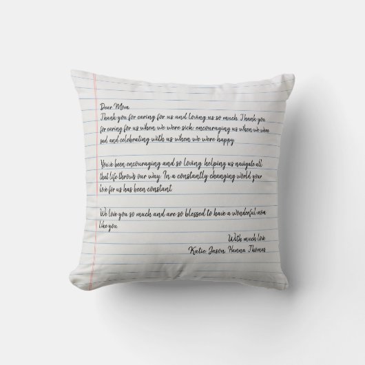 ラブレパーソナライズされたター手書き クッション (正面)