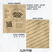 ラブロゴカスタム付き手作りQRコード素朴 チラシ