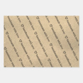 ラブロゴカスタム付き手作素朴りモダン ラッピングペーパーシート (正面2)