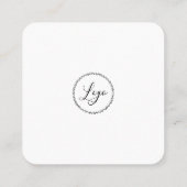 ラブロゴ付き手作りスモールビジネスソーシャルメディア スクエア名刺 (裏面)